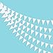 Produktbild 40 Ft Triangle Flags Banner Double Side Pearly White Paper Pennant Bunting Girlande für Hochzeit Baby Bridal Shower Geburtstag Jahrestag Junggesellinnenabschied Zubehör für Weihnachtsdekoration