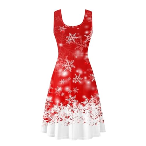 Image of Dreaweet Casual Sleeveless Dresses for Women Girls, Round Neck Tank Dresses with Pockets Summer Sundress Size XS-4XL