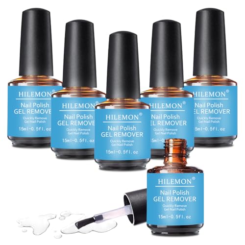 Quick Gel Nail Polish Remover, Easy Remove Gel Polish in 3 Minutes, No Need Soaking or Wrapping, Gel Remover for Nails 15ml (6PCS Remover)