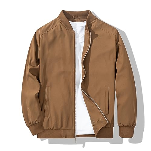 Men’s Bomber Jacket Fashion Stylish Lightweight Windbreaker Spring Fall Casual Jackets for Men