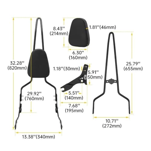 Dossier passager amovible avec coussin confort pour Road King et Electra Glide 2009-2023