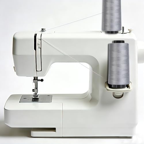 4 Conos de Hilo de Costura 3000 Yardas Poliester Gris miniatura 3
