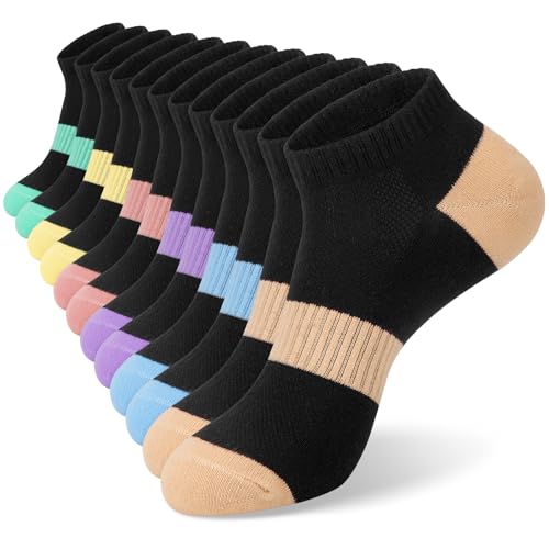 Image of 6 Pairs Ankle Socks for Women - Lightweight Low Cut No Show Casual Cotton Socks Breathable