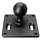 WINDFRD アルミニウム 75x75mm VESAプレート 1.5インチ/Cサイズのボール付き 工業用モニター/テレビマウントベース トラック用 RAMマウント、iBOLTなどCサイズのダブルソケットアームアクセサリーに対応