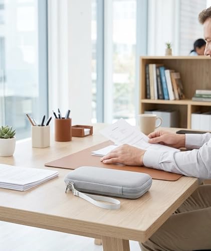 Image of Pendrive Case, Digital Device Organizer 20 Card for Professionals and Students, Pendrive Box, Pendrive Holder Case, Pen Drive Case, Gray Color Tech Accessory Holder for Workstations and Travel