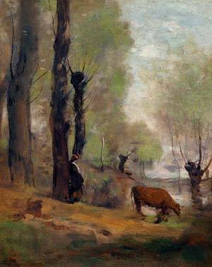 Peinture à l'huile de Jean-Baptiste Camille Corot pour sublimer un salon chaleureux