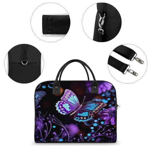 Maletín ligero unisex con diseño mariposas y flores miniatura 6