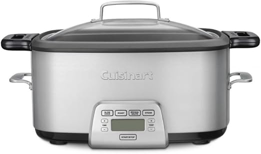 Cuisinart 3-In-1 Cook Central 6-Quart Multi-Cooker: Slow Cooker, Brown/Saute, Steamer, MSC-600 NAS, Silver