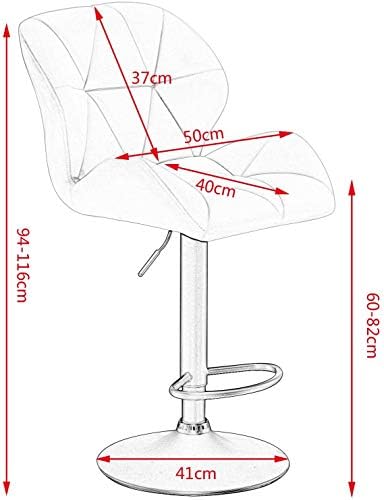 WOLTU Bar Stools Black Bar Chairs Breakfast High Dining Stools for Kitchen Island Counter Bar Stools Set of 2 pcs Velvet Exterior/Adjustable Swivel Gas Lift/Steel Footrest & Base in Black