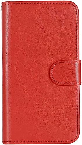 Étui de téléphone pour iPhone 14 Plus rouge avec support et porte-cartes intégrés