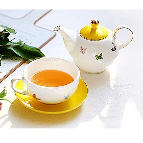Juego de té con burbujas desmontables, tetera caliente, máquina de té perfecta, tetera de oficina o tetera (color: azul) - Imagen 6