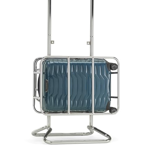 Image of Samsonite Proxis Global Carry-On Hardside Luggage with Dual Spinner Wheels, Airline Approved - Innovative Roxkin Lightweight Shell With Ultimate Durability- TSA Lock, Telescopic Handle - Petrol Blue