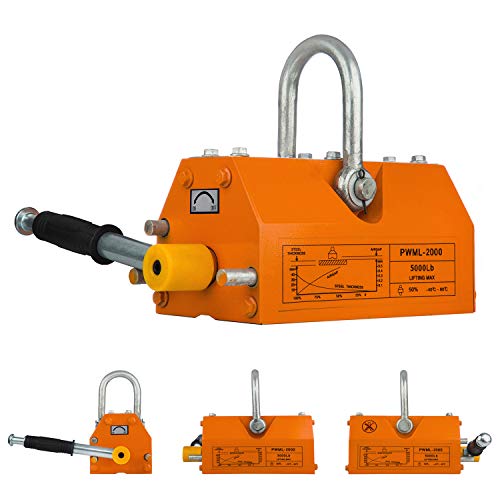 Prowinch 2 Ton Magnetic Lifter 4000 lbs Capacity Crane Hoist Lifting Magnet Neodymium Iron 2000 kg Metal Lifting Magnet