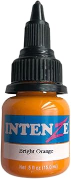 Intenze Tattoo Ink - Bright Orange - 1/2oz Bottle