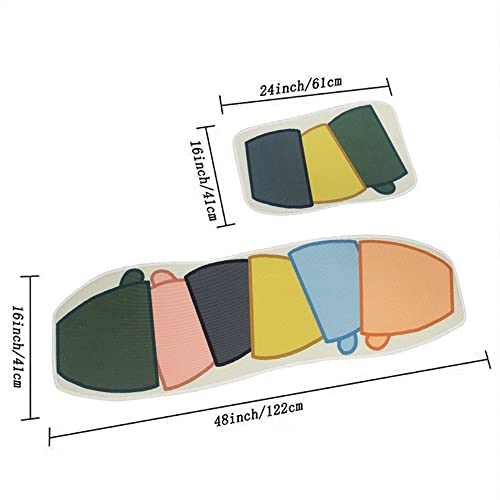 Image of HomeCloud Rubber 6mm Fruit Printed Thick Anti Slip, Washable, Big Size, Printed, Designer Folding Kitchen Mat for Floor Home Bedroom -, Standard Size (40 x 120 cm 40 x 60 cm)