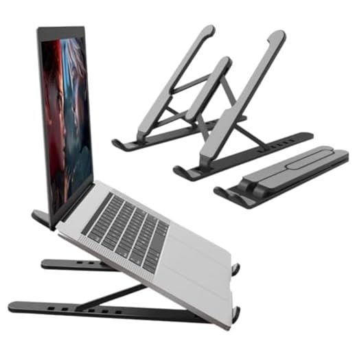 Suporte Notebook Ajustável Base Tablet Netbook Ergonômico Dobrável Regulável Leve Apoio Universal TAMO (PRETO)