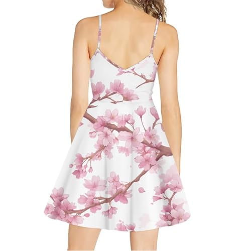 Image of Spaghetti Strap Midi Satin Dresses Summer Sleeveless Sundree Women Girl Beach Party Swing Dress