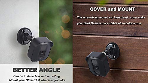 Blink Outdoor Camera Wall Mount, 360° Adjustable Mount and Weather Proof Protective Housing with Blink Sync Module Outlet Mount for Blink XT2 Indoor Outdoor Home Security Camera System (Black, 3 Pack)