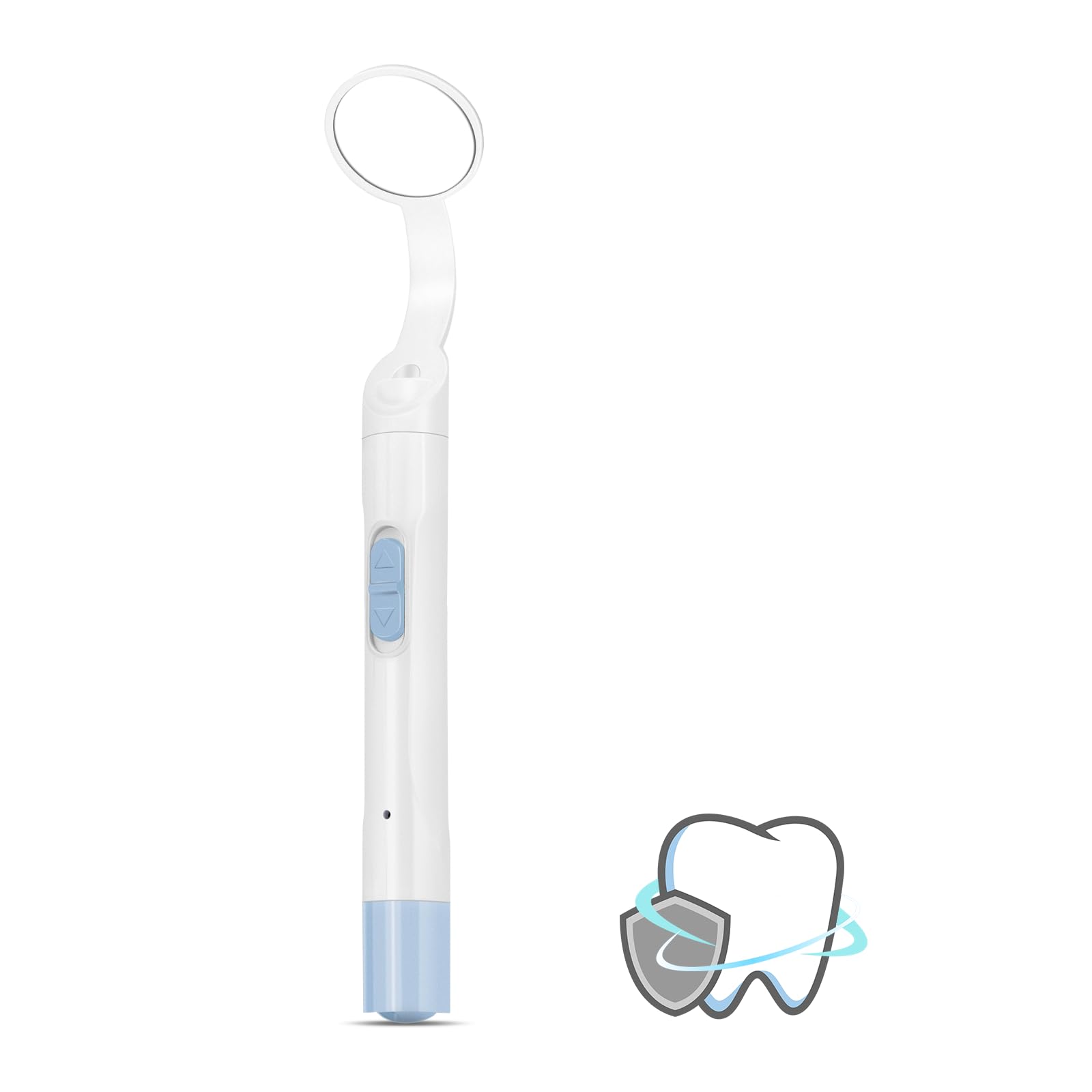 InhwRior Rechargeable LED Dental Mirror with USB Charging Function Anti-Fog Mirror Surface White Yellow Dual Lighting Detachable Design