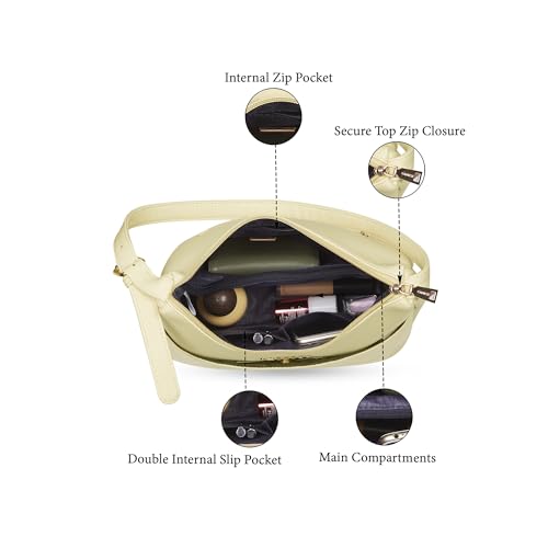 Image of Caprese Minato Hobo Medium Bag for Women | Stylish, Versatile Handbag With Adjustable Strap for Everyday Use | Perfect for Casual Outings, Work, Travel and Special Events