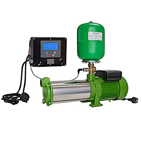 CHM GmbH® Kreiselpumpe Gartenpumpe Edelstahl 1,65 KW mit Inverter Drehzahl gesteuert 10200 L/h und 6,5 Bar Druck einstellbar für einen konstanten Betriebsdruck