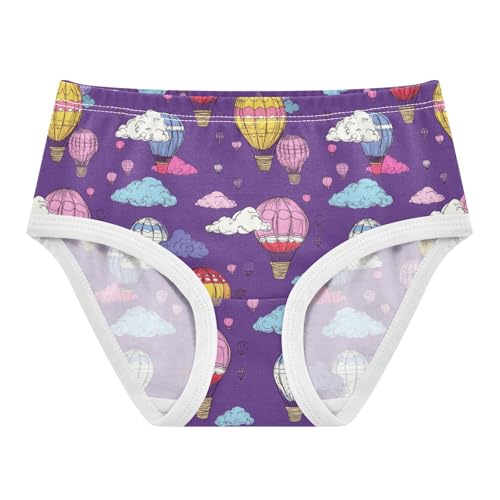 Girls' Underwear Vintage Hot Air Balloon Cotton Stretch Comfort Toddler Panties