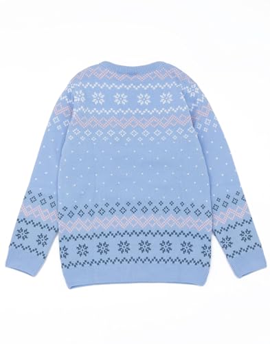 Image of Disney Lilo & Stitch Kids Christmas Jumper | Graphic Knitted Sweater for Children | Festive Holiday Long Sleeve Knitwear Top