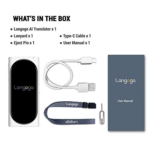 Langogo Genesis Portable Language Translator Device, 100+ Languages Pocket Translator, Real-Time Voice Translator With Offline Translation, Built-In Data, 3.1Inch Retina Display Traductor, White #TOP6
