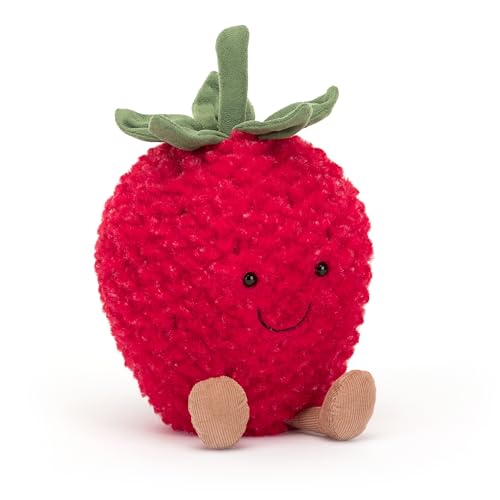 Jellycat Amuseables Strawberry Stuffed Toy, 8 inches - Fruit Plush - Fun Gift Idea