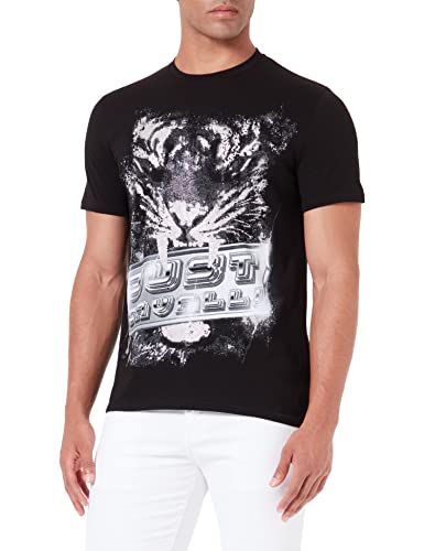 Just Cavalli Camiseta, 900 Black, XXL para Hombre