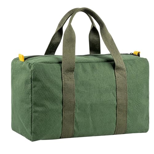 Image of Merzio Canvas Tool Bag, Heavy Duty Small Tool Bag with Wide Open Mouth, Mini Tool Bag for Garden Craftsman Plumbing Electrician, Sturdy Bottom Tool Bags Small 35 × 13 × 20 [14 inches]