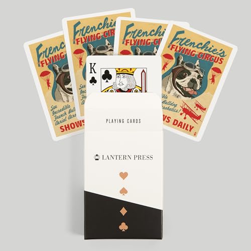 Baraja de Cartas Lantern Press Bulldog Francés Poker miniatura 6