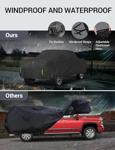 Image of Proadsy Custom Fit Car Cover for 2016-2026 Toyota Tacoma Waterproof Outdoor | UV-Blocking Waterproof With Soft Lining Prevents Leaks & Scratches. Perfect For Sunny, Snowy Outdoor Parking, Garage Storage
