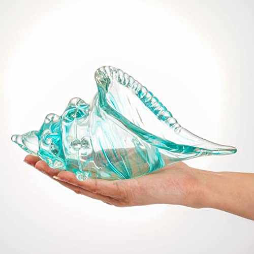 Qfkris Hand Blown Glass Conch Seashell Figurine Home Decor Art Glass Sculpture Of Conch #TOP1