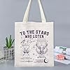 FOTAP Fantasy Novel Merch To the Stars Who Listen Inspire Tote Bag Fantasy Reader Gift Night Court Shoulder Bag, To the Stars T #5