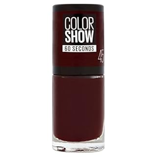 Gemey Maybelline Colorshow Nail Polish - 45 Cherry on the Cake - Dark Red - 7ml