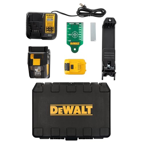 DEWALT 12V MAX Line Laser, 5 Spot + Cross Line, Green (DW0825LG)