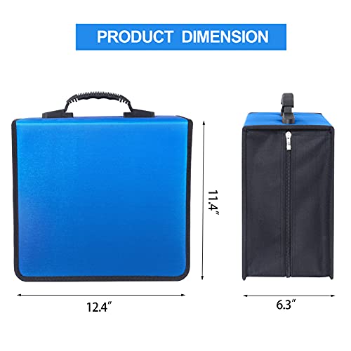 Bivisen Cd Case, 400 Capacity Dvd Case Cd Wallets Protective Cd Storage Organizer Holder Booklet Album Box Binder (Blue) #TOP6