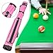 Yiju Pool Rod Case Billiard Cue Bag with Accessory Pockets 2x3 Shockproof Organizer PU Leather Carrying Case Holder Storage Box, Pink