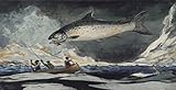 XSBPDPII Pintura Clásica Lienzo Impresiones Arte Lona Pintura Del Arte Pared Una buena piscina Río Saguenay de Winslow Homer para Decoración de Oficina 60x90cm