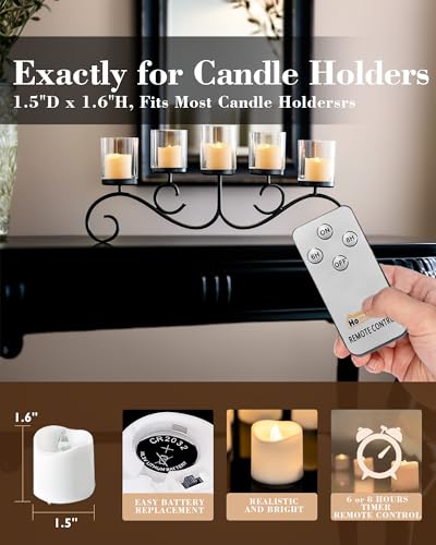 Homemory HBKBSQDNBYKDS12 12Pack Timer Remote Control Flameless Led Votive Candles thumb #1