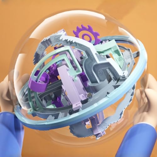 Kirnuo 3D迷路ボール 知育玩具 子供 脳トレゲーム 集中力 手と目の協調力訓練 親子対戦 パズルボール 室内遊び (上級初段)