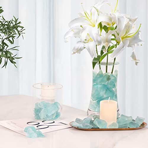 Ausluru GSN103 5Lb Frosted Sea Glass Vase Fillers Crushed Glass thumb #2