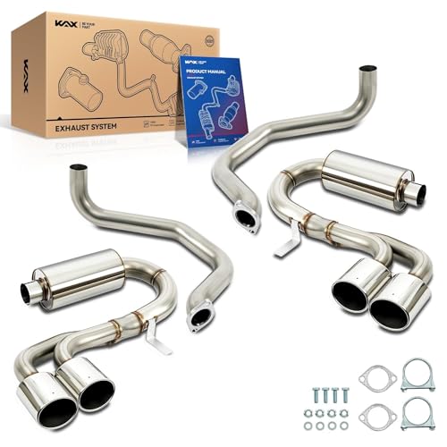 KAX Stainless Steel Cat Back Exhaust System Compatible with 1997-2004 Chevrolet Corvette