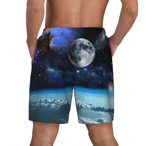 Short de plage homme planète spatiale maillot de bain de compression - 3