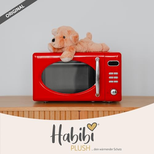 Habibi Plush Wärmekissen/Stofftier f. Kinder und Erwachsene – 1873 Hund Labrador mit Hirsefüllung, Wärmekuscheltier zum Erwärmen in der Mikrowelle/Backofen, ideal auch für Babys