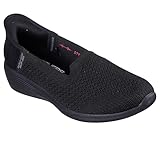 soulier ballerine skechers Coupe élastique et confortable : tige en tricot avec design extensible offrant un confort semblable à une chaussette, parfait pour ces baskets à enfiler pour femme.