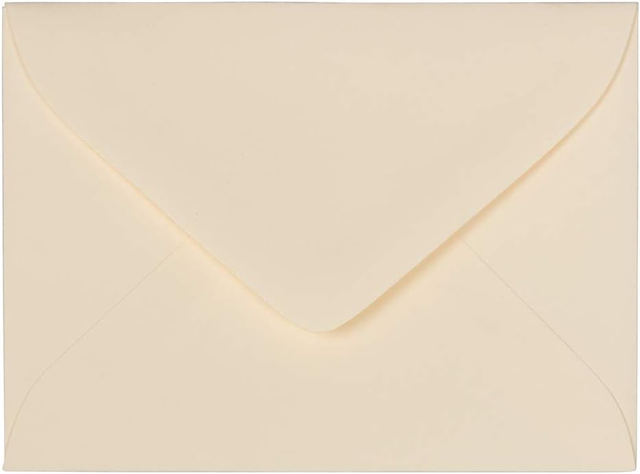 JAM PAPER 2 3/4 x 3 3/4 Mini V-Flap Envelopes - Ivory - 25/Pack