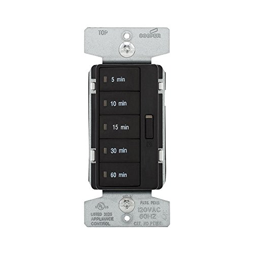 Eaton PT18M-BK 1800W 15 Amp 5-Button Minute Timer with Off Single-Pole, Black by Eaton - Used condition - US$23.70