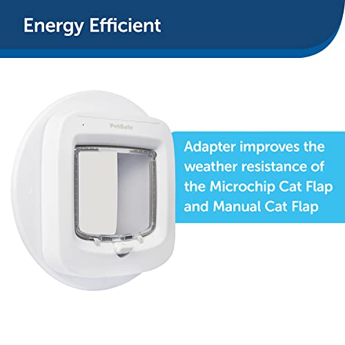PetSafe Installation Adaptor for Microchip & Manual-Locking Cat Flap - Versatile, Energy Efficient, Easy Installation - White